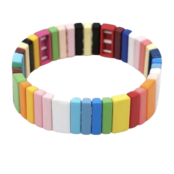 Metal Gallery Jewelry B2g Metal Gallery Multicolor Enamel Tile